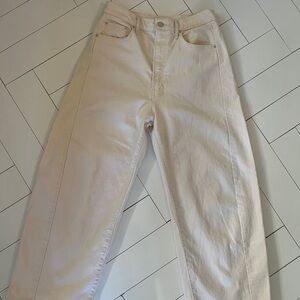 Mother The Half Pipe Ankle Jeans White 31 High Rise